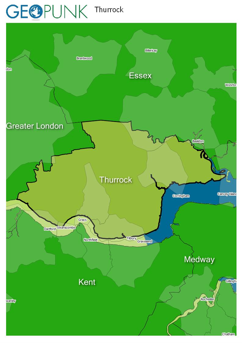 map of Thurrock