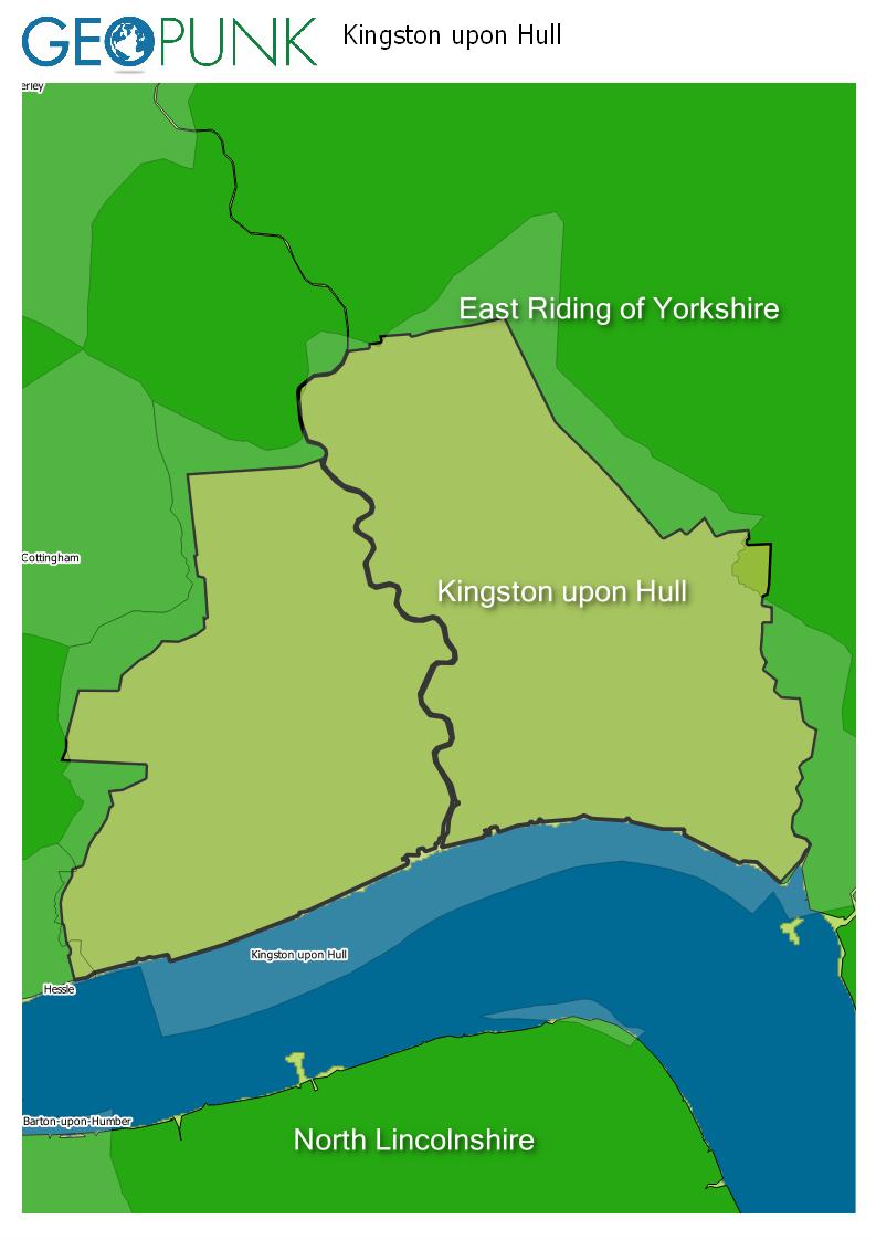 map of Kingston Upon Hull