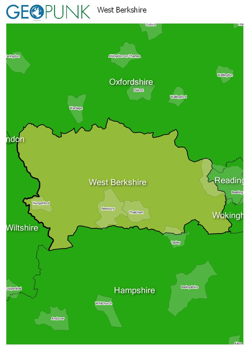 map of West Berkshire