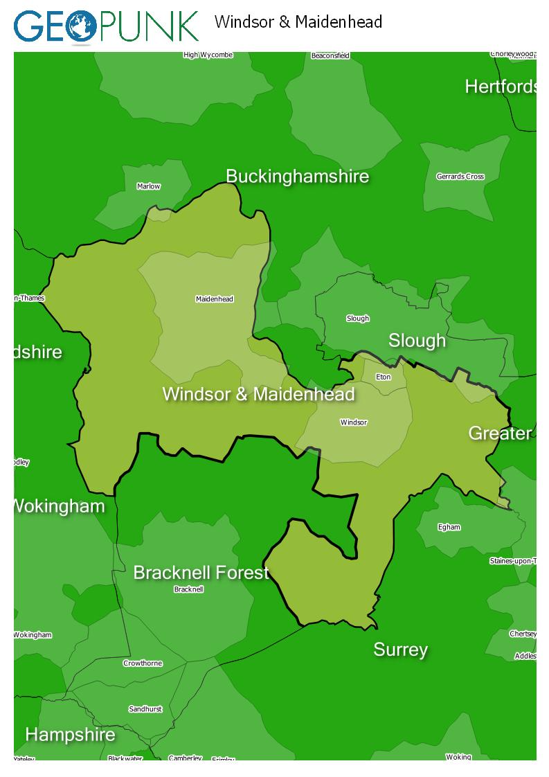 map of Windsor & Maidenhead