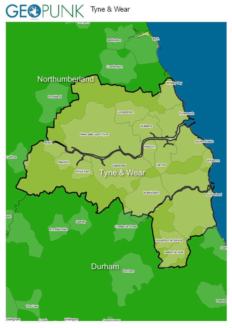 Bus Routes In Tyne Wear   Map 410 