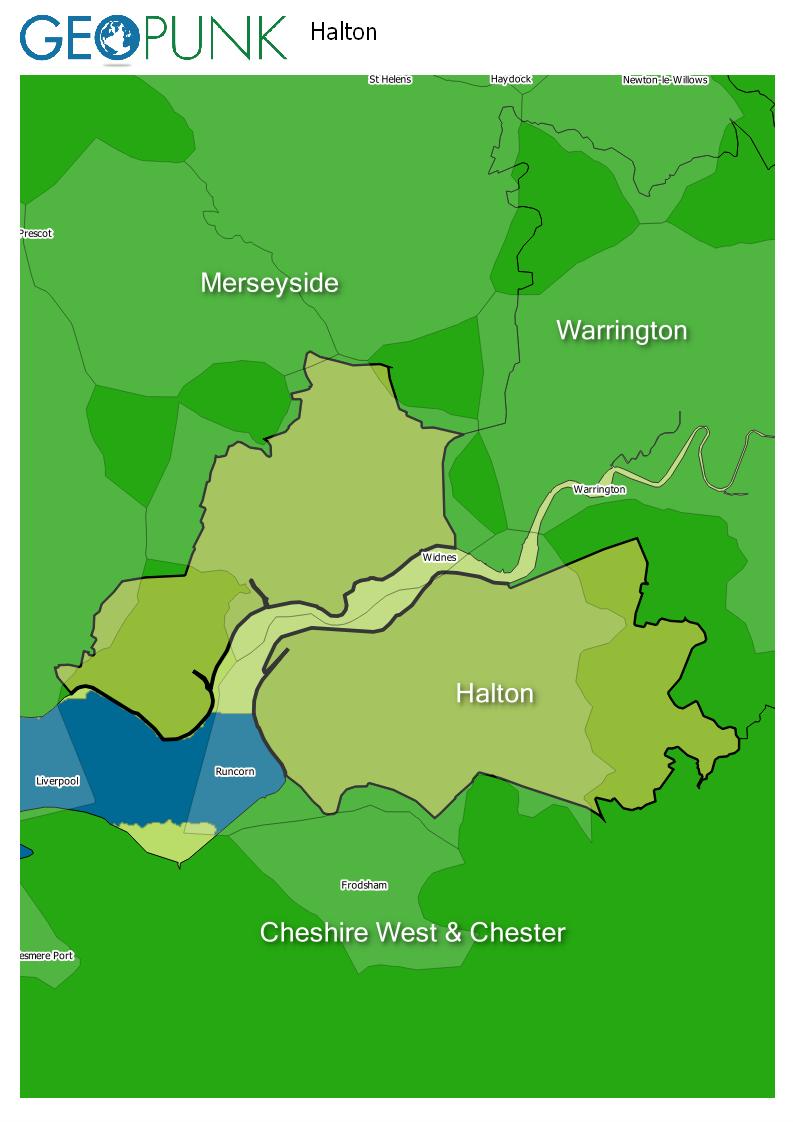 map of Halton