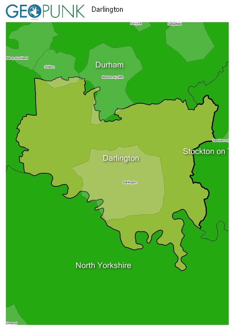 map of Darlington