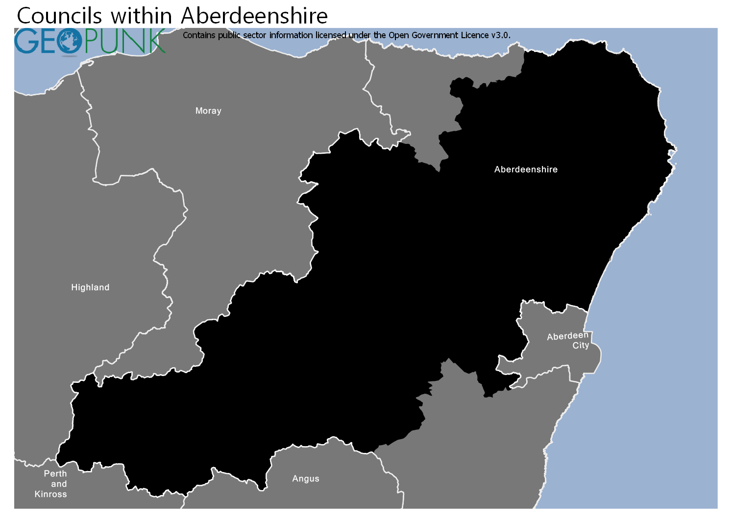 Map and Details for Aberdeenshire Council Local Authority