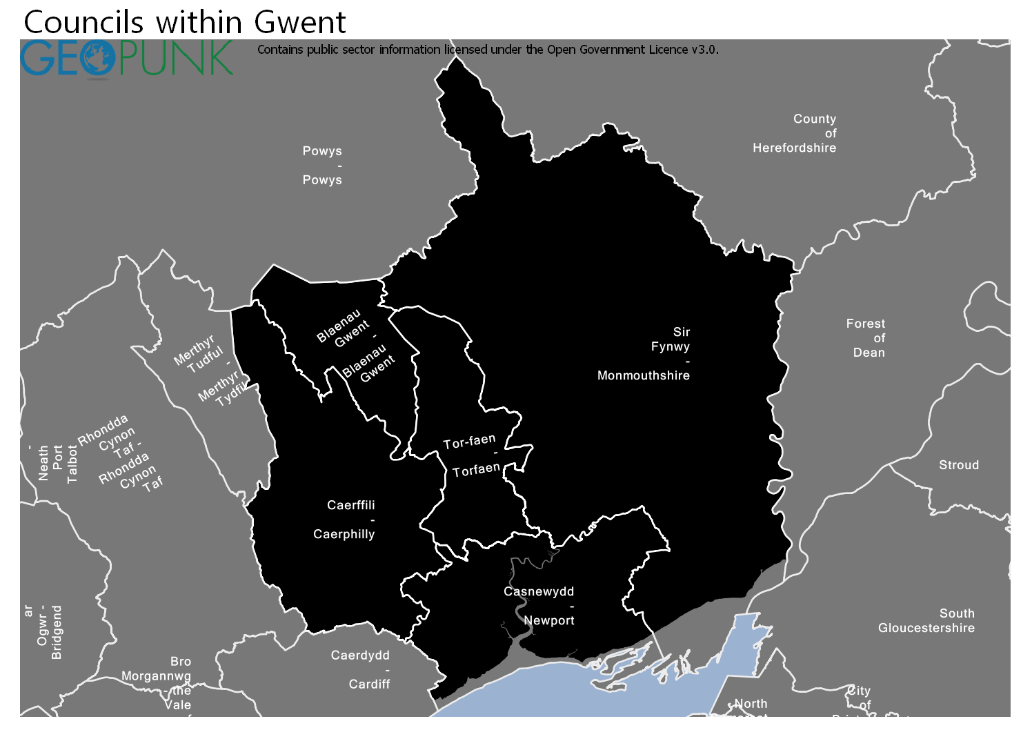 Map and Details for Caerphilly County Borough Council Local Authority