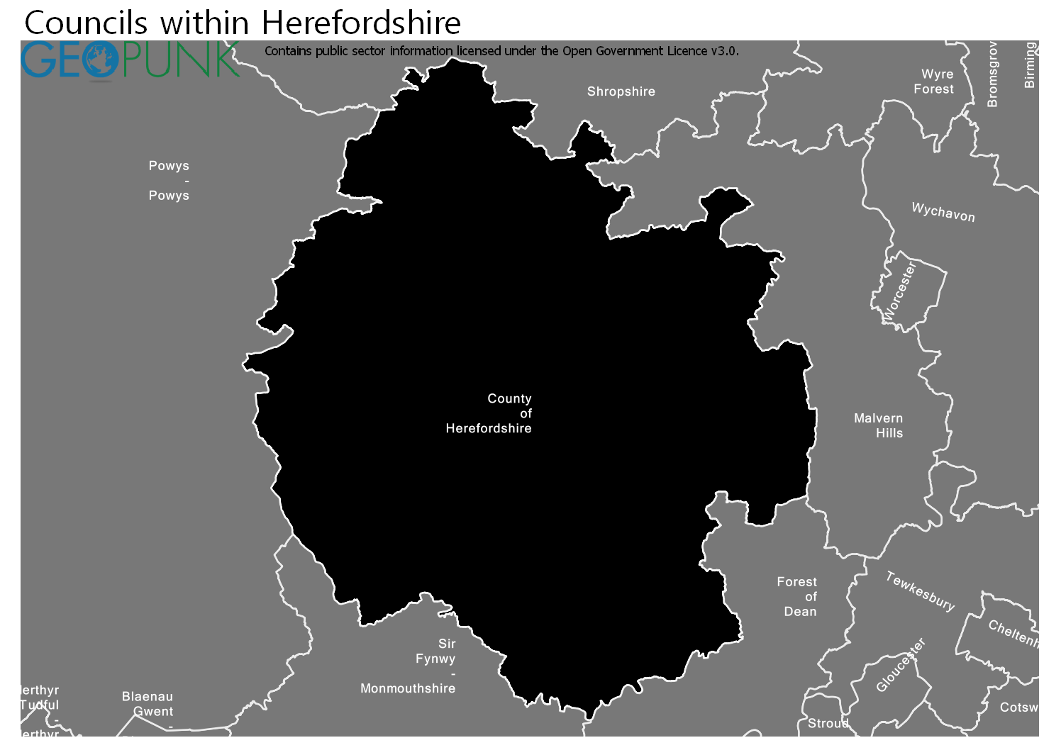 Council Map Herefordshire 