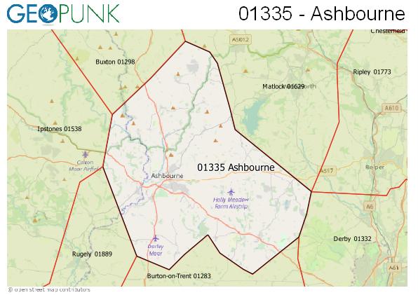 Area Code 01335 Ashbourne 