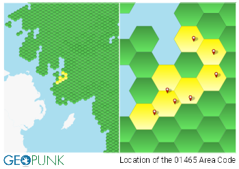 picture showing the location of the Girvan area code