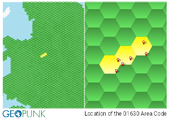 picture showing the location of the Market Drayton area code