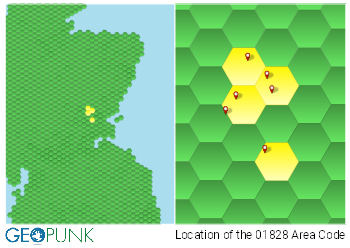 picture showing the location of the Coupar Angus area code