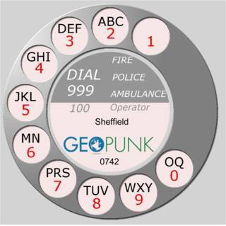 picture showing an old rotary dial for the Sheffield area code
