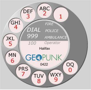picture showing an old rotary dial for the Halifax area code