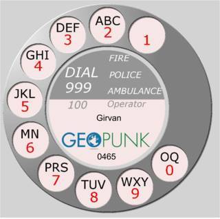 picture showing an old rotary dial for the Girvan area code