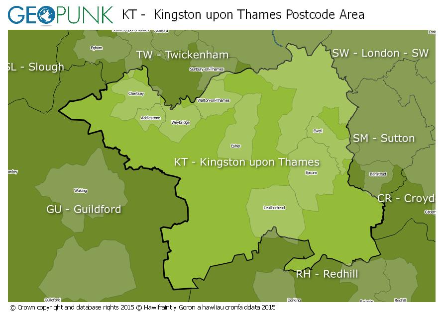 KT Kingston Upon Thames Postcode Area