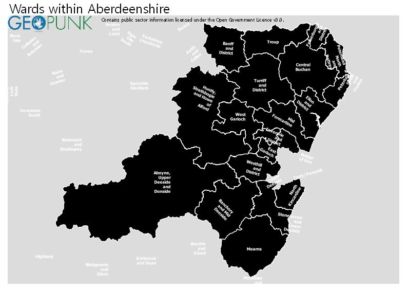 Map and Details for Aberdeenshire Council Local Authority