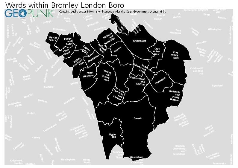 Ward Map Bromley London Boro 