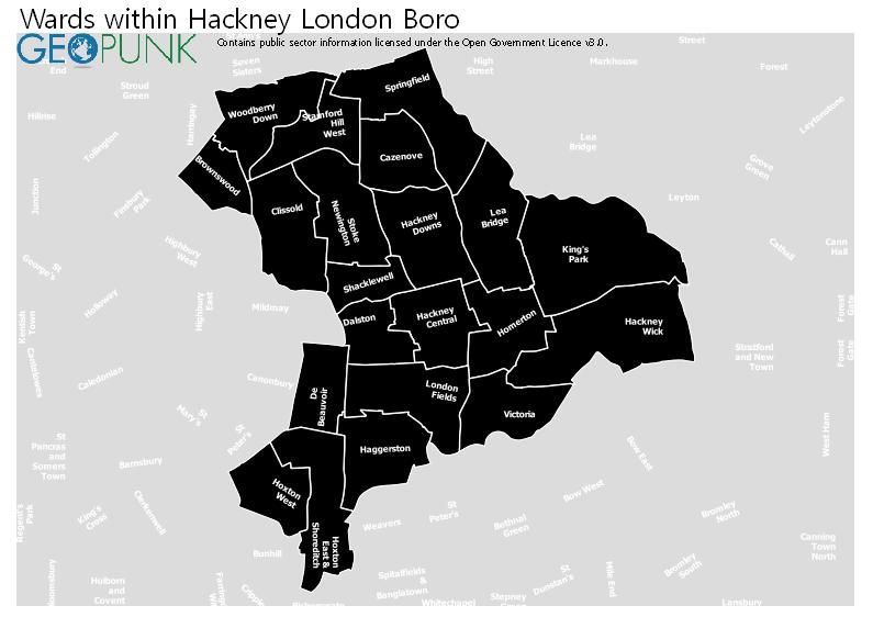 Map And Details For London Borough Of Hackney Local Authority 8764