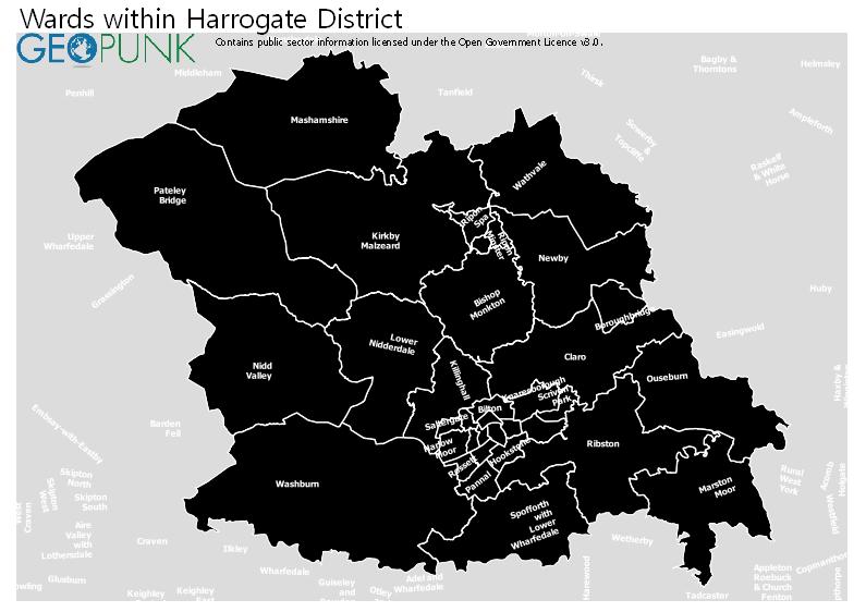 Ward Map Harrogate District (B) 
