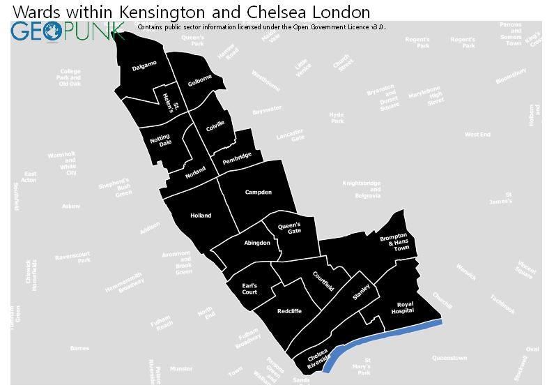 Map and Details for Royal Borough of Kensington & Chelsea Local Authority