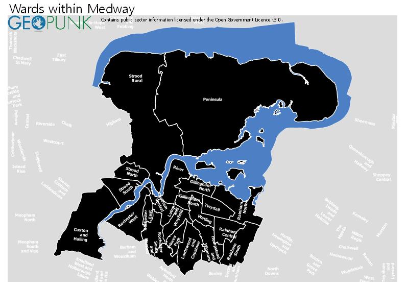Ward Map Medway (B) 